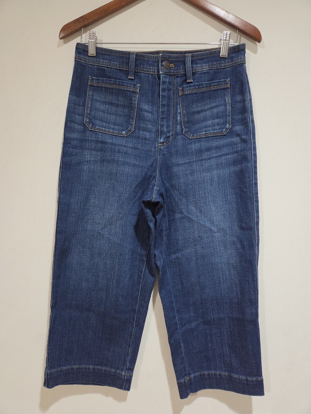 Talbots Flawless High-Waist Wide Crop Denim Jeans Size 6P